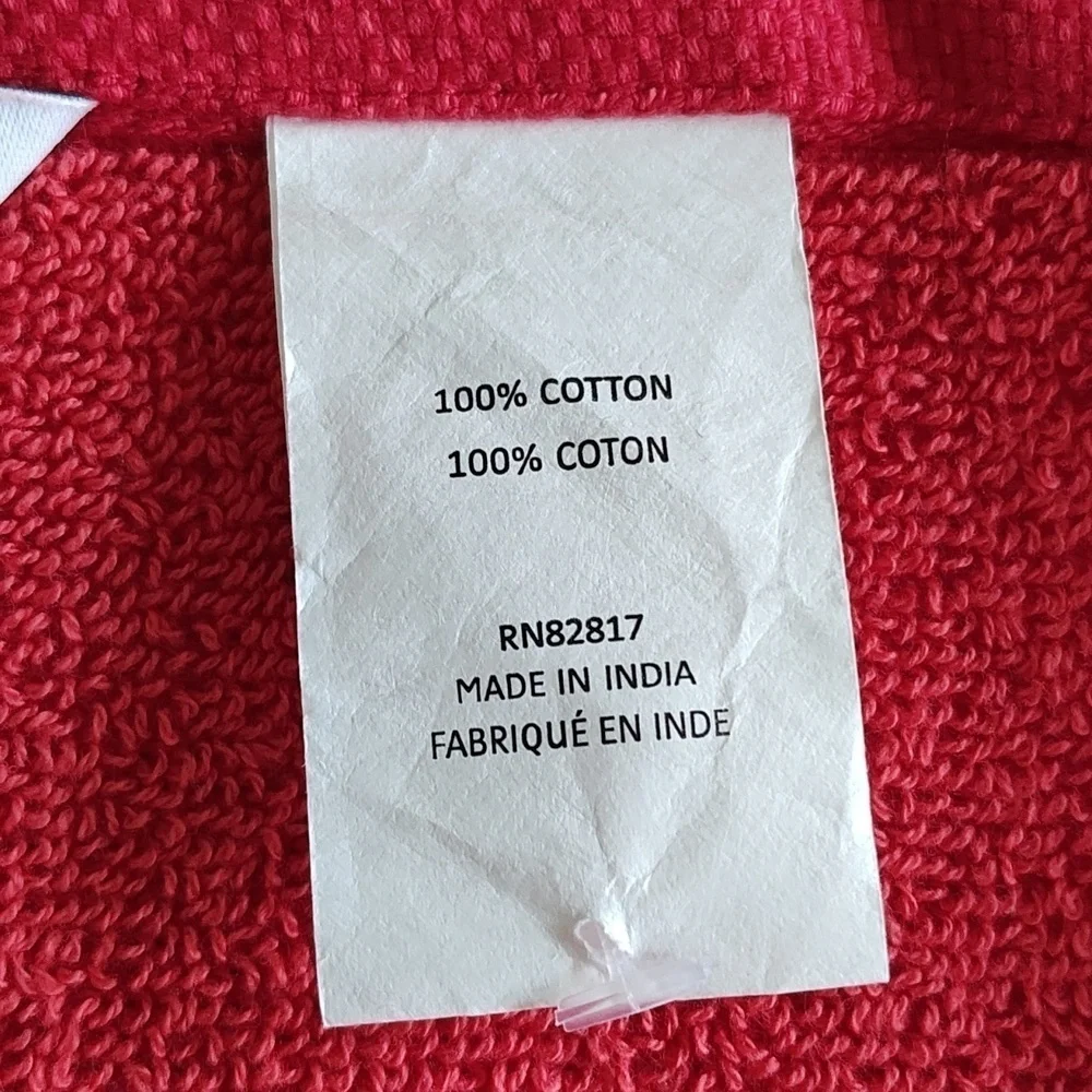 NEW LACOSTE Bath Towel Red